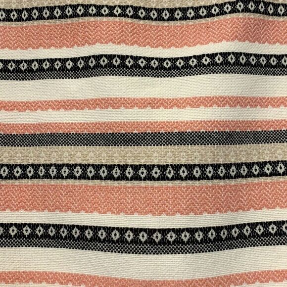 Loft factory ,melon, tan, navy striped straight skirt. Size 4 Length 19” - Picture 2 of 5